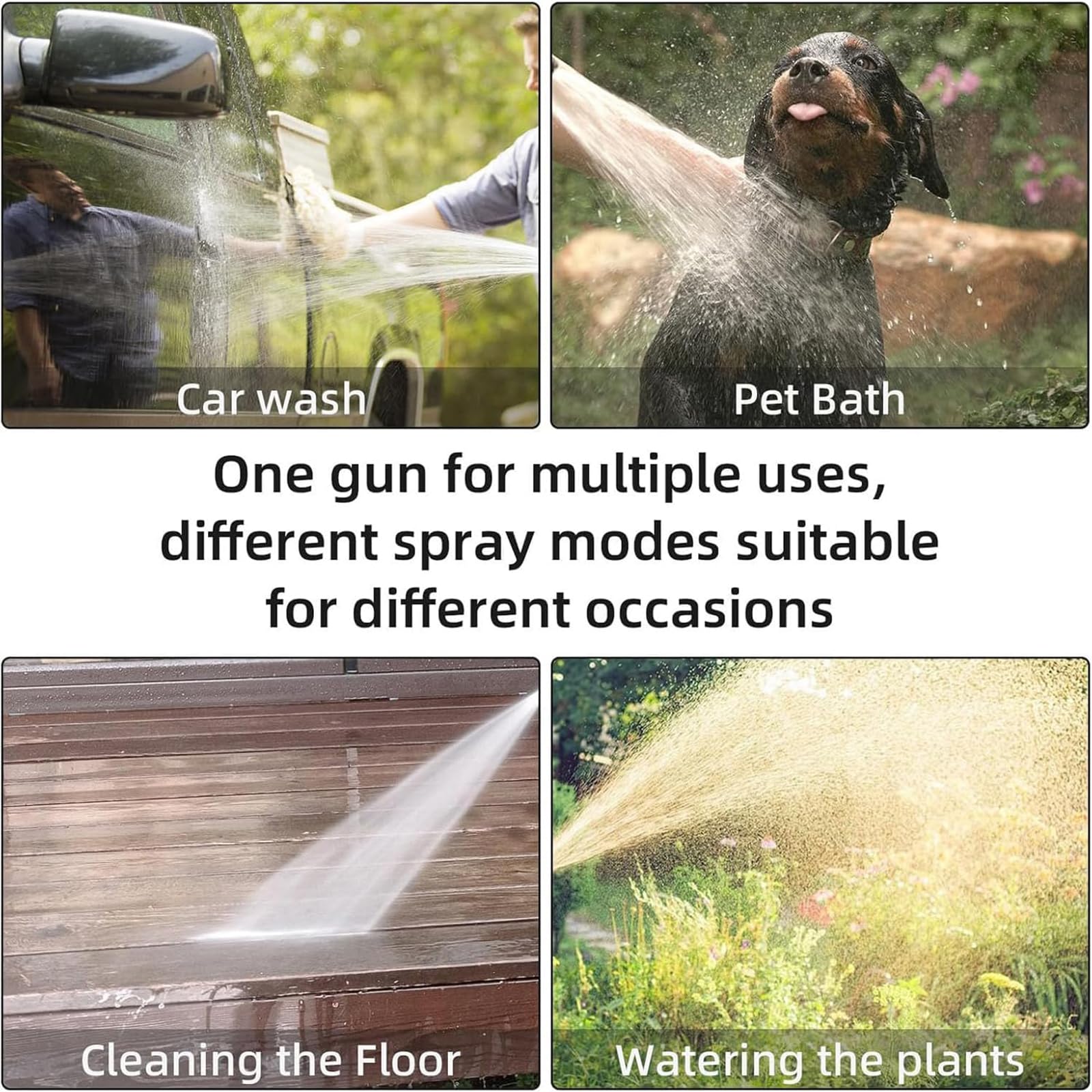 Condition photo showing New/Like New for aquoxis pressure washer gun, high pressure garden hose nozzle with 360° rotating nozzle, 3 spray mod