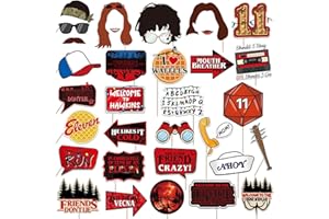 Stranger Party Decorations Photo Booth Props, 34 Pcs Horror Forest Welcome to The Other Side Photo Props Birthday Party Suppl