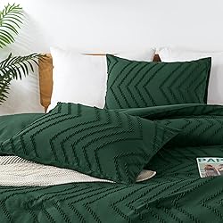 Andency Dark Emerald Green Queen Comforter