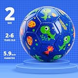 INPODAK Size 2 Football 2 Pack Toddler Kids Mini Soccer Ball 18.5in Circ view 2