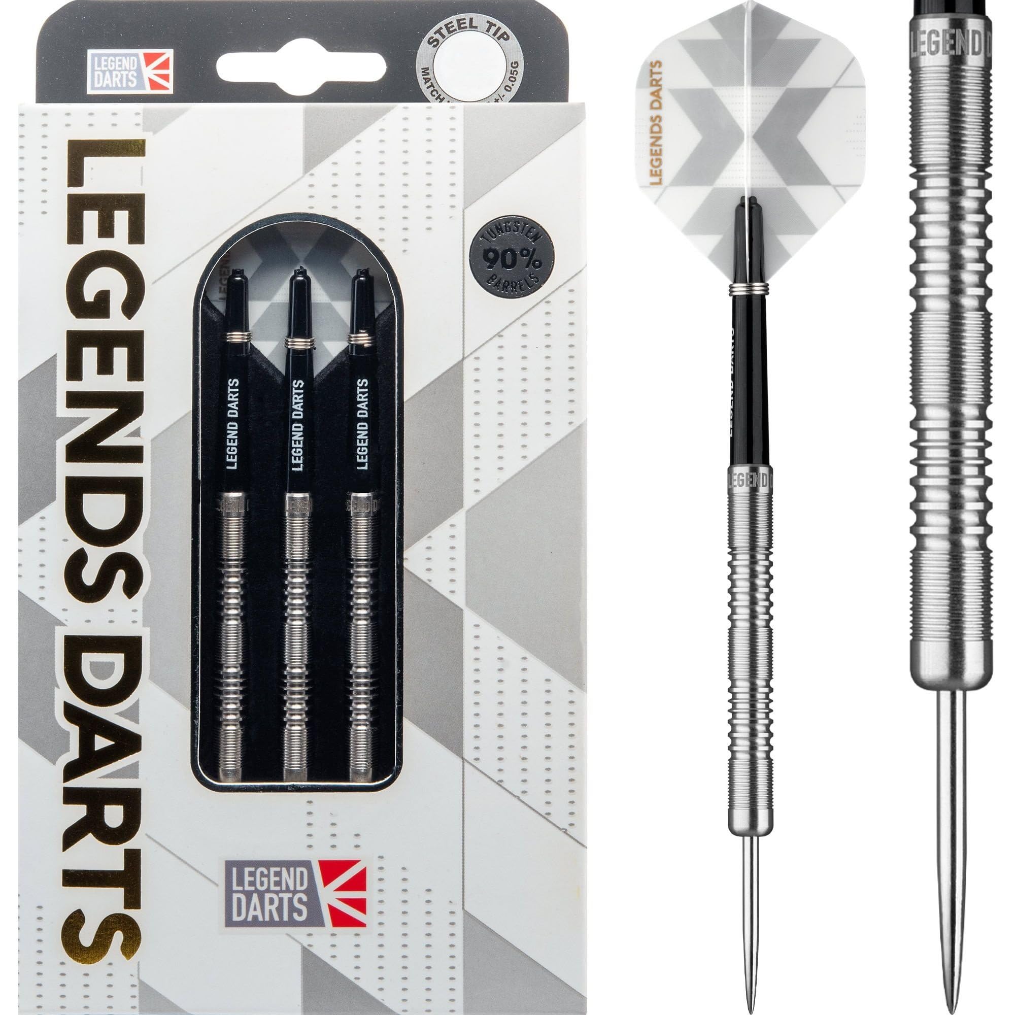 Legend Darts Pro Series 90% Tungsten Steel Tip Dart Set, V11, 24g (D2982)