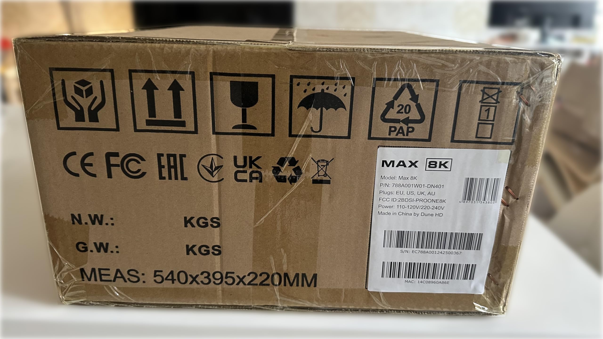 Dune HD Max 8K, Full-Sized Media Player, Android Box, HDD Rack, Linear PSU, TCXO, Hi-Fi I2S-E Output, Hi-Fi S/PDIF Output, 8Gb/64Gb