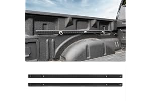 Maxzina Trail Rail System Compatible with 2015-2025 Ford F150 L-Track Side Rail Track Aluminum Alloy Black Cargo Management T