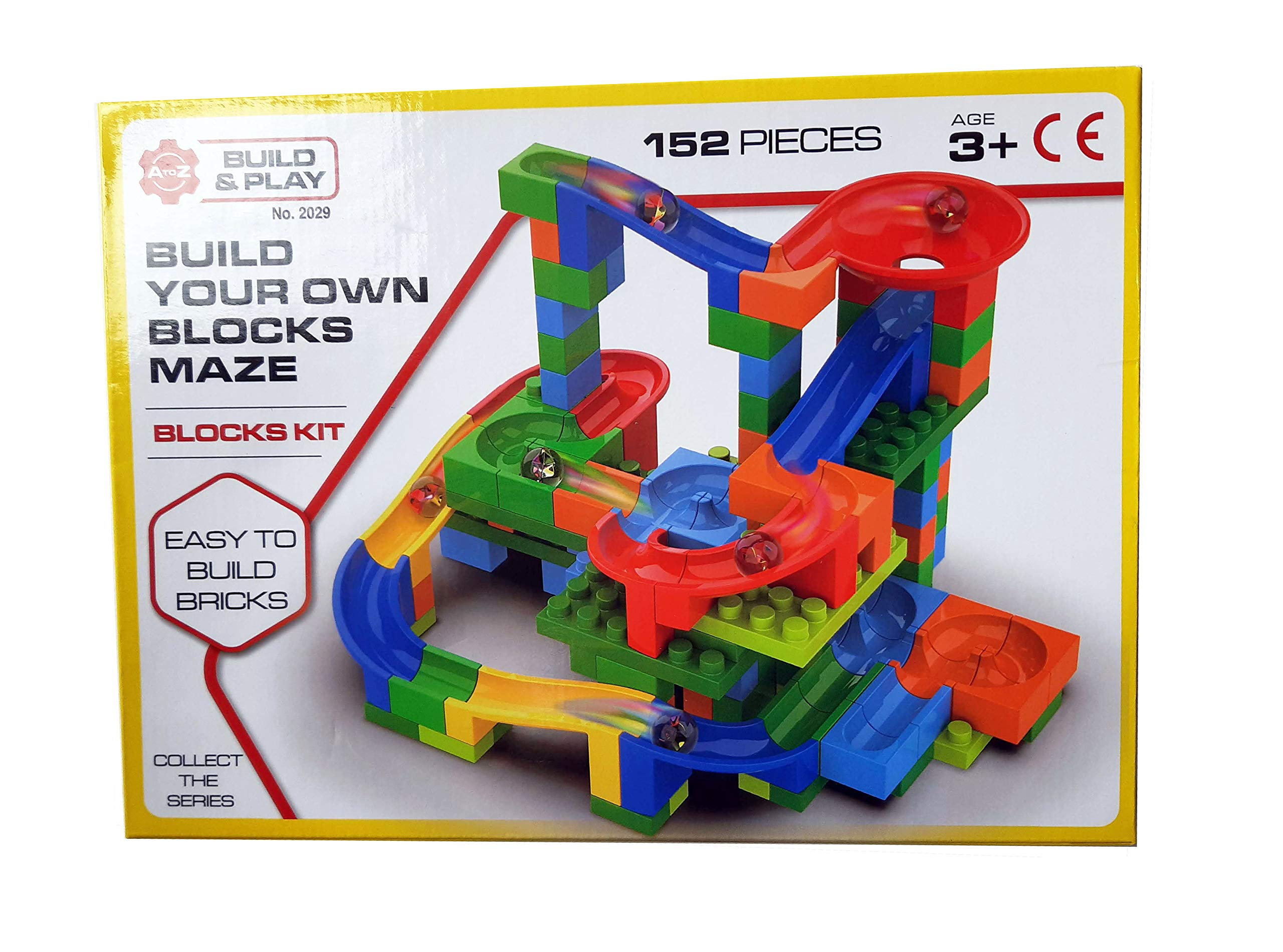 Atoz DIY ROLLING BALL BLOCK GAME 152PCS