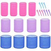 Hair Rollers for Blowout Look Long Hair, 21 PCS Self Grip Hair Rollers | Hair Rollers for Women, No Heat Hair Curlers for Long Medium Short Hair, DIY Styling Curling Tools to Sleep In
