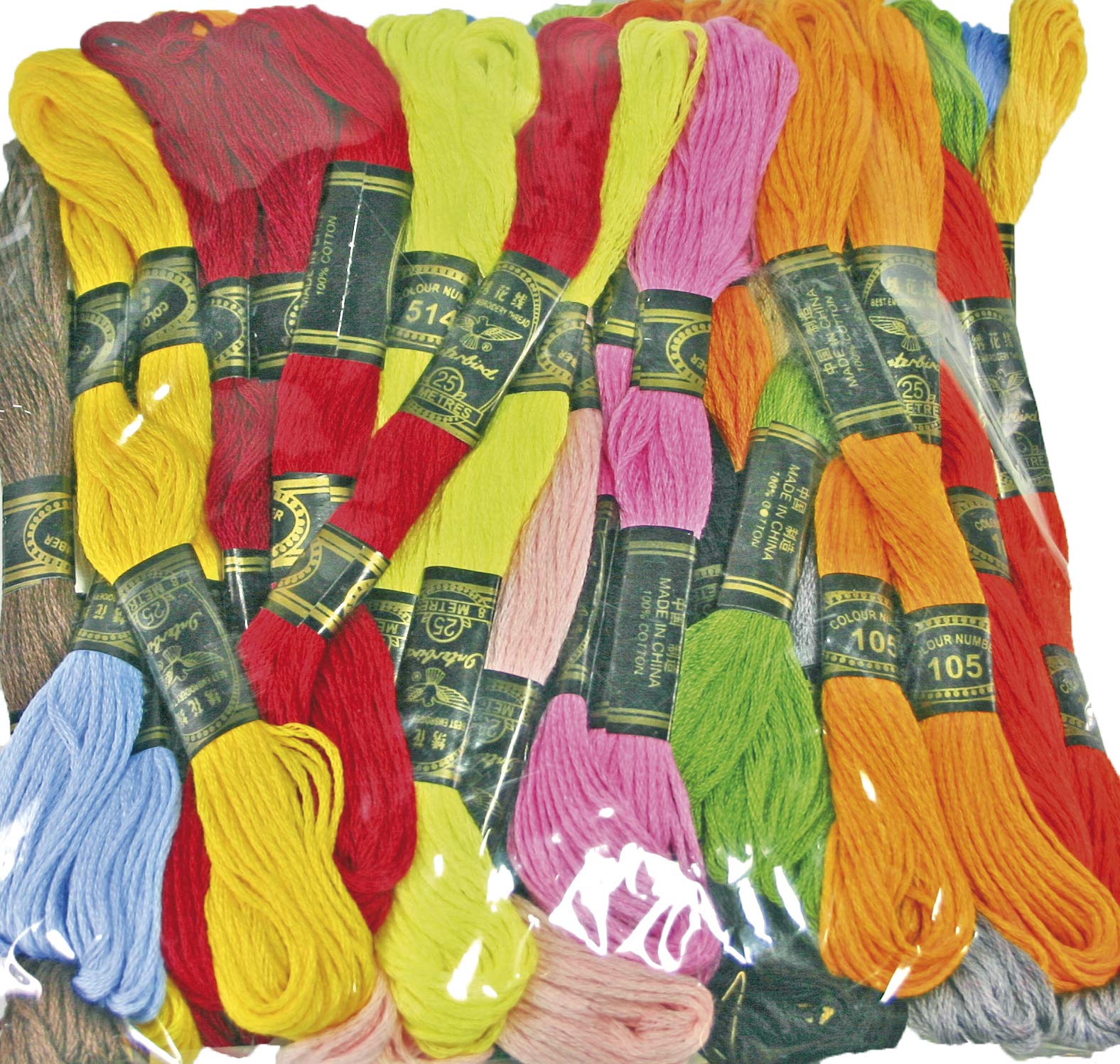 Eduplay 200057 Embroidery Thread, Set of 52'', Multi Colour