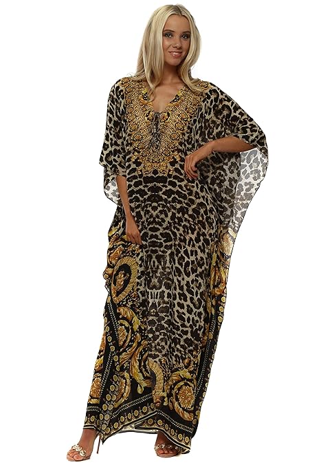 Kaftan Dress jungle woman beach leopard soft dress