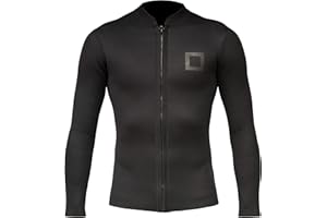 Surf Squared Men's Wetsuit Top Jacket 2mm or 3mm - Neoprene Long Sleeve for Warmth & Comfort, Extended Back Flap - Ideal for Surfing, Snorkeling & Watersports