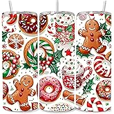 Personalized Christmas Tumbler 20 oz Stainless Steel Tumbler with Lid and Straw Cup Mug