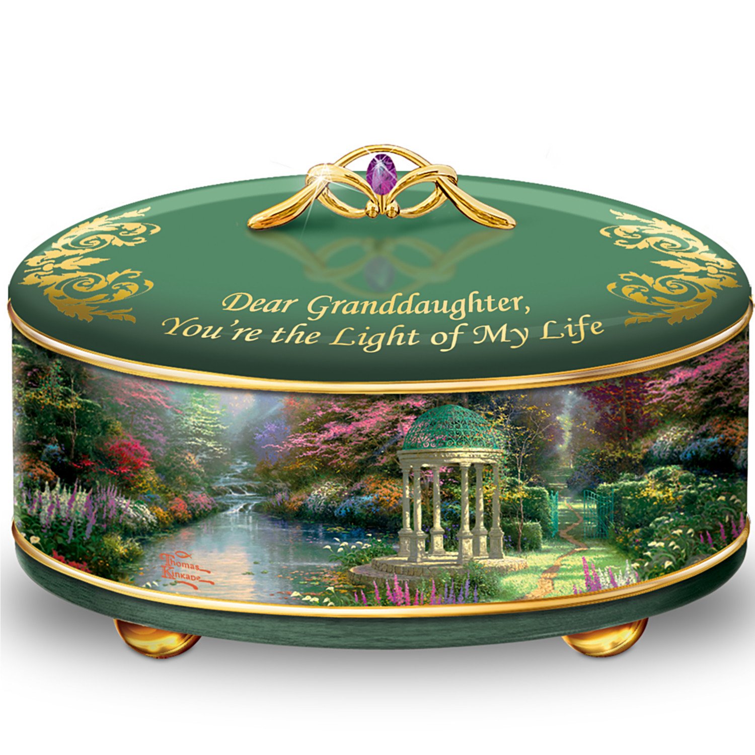 Thomas Kinkade Granddaughter, You're The Light Of My Life Music Box by The Bradford