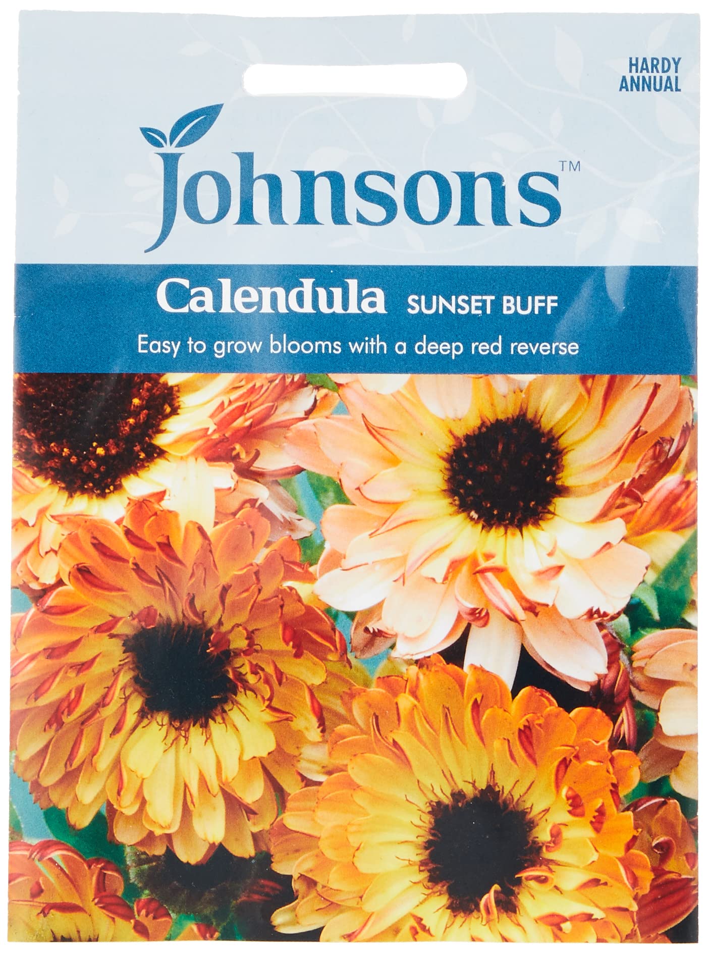 Johnsons 25570 Calendula Sunset Buff Seeds