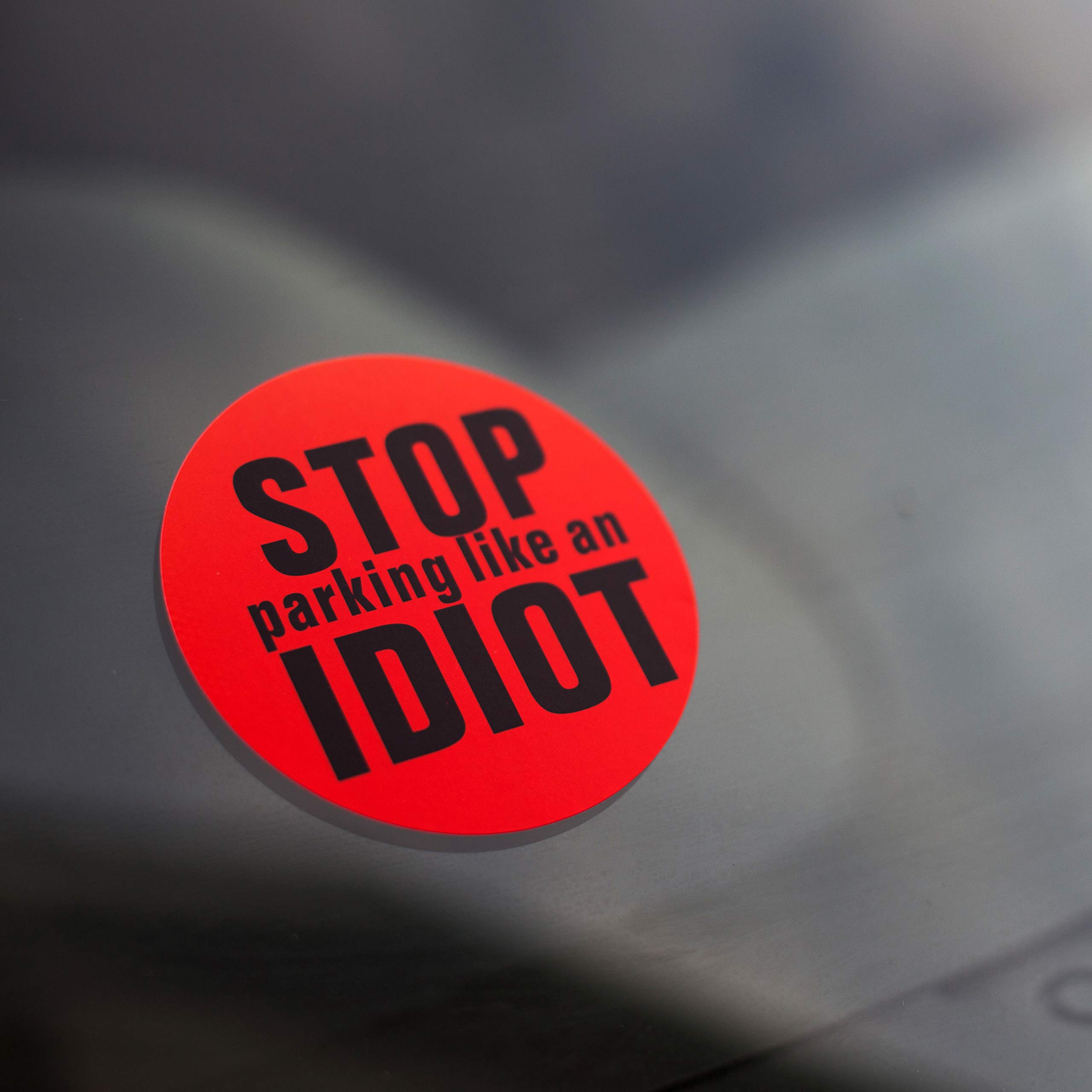DM Novelties Stop Parking Like An IDIOT Bumper Sticker Bad Parking (48 Stickers)