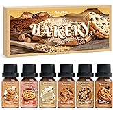 SALKING Bakery Fragrance Oils, Premium Essential Oil for Diffuser, Scented Oil Set for Soap Candle Making - Chocolate Chip Cookies, Apple Pie, Cinnamon Rolls, Vanilla Cake, Snickerdoodle, Sugar Cookie