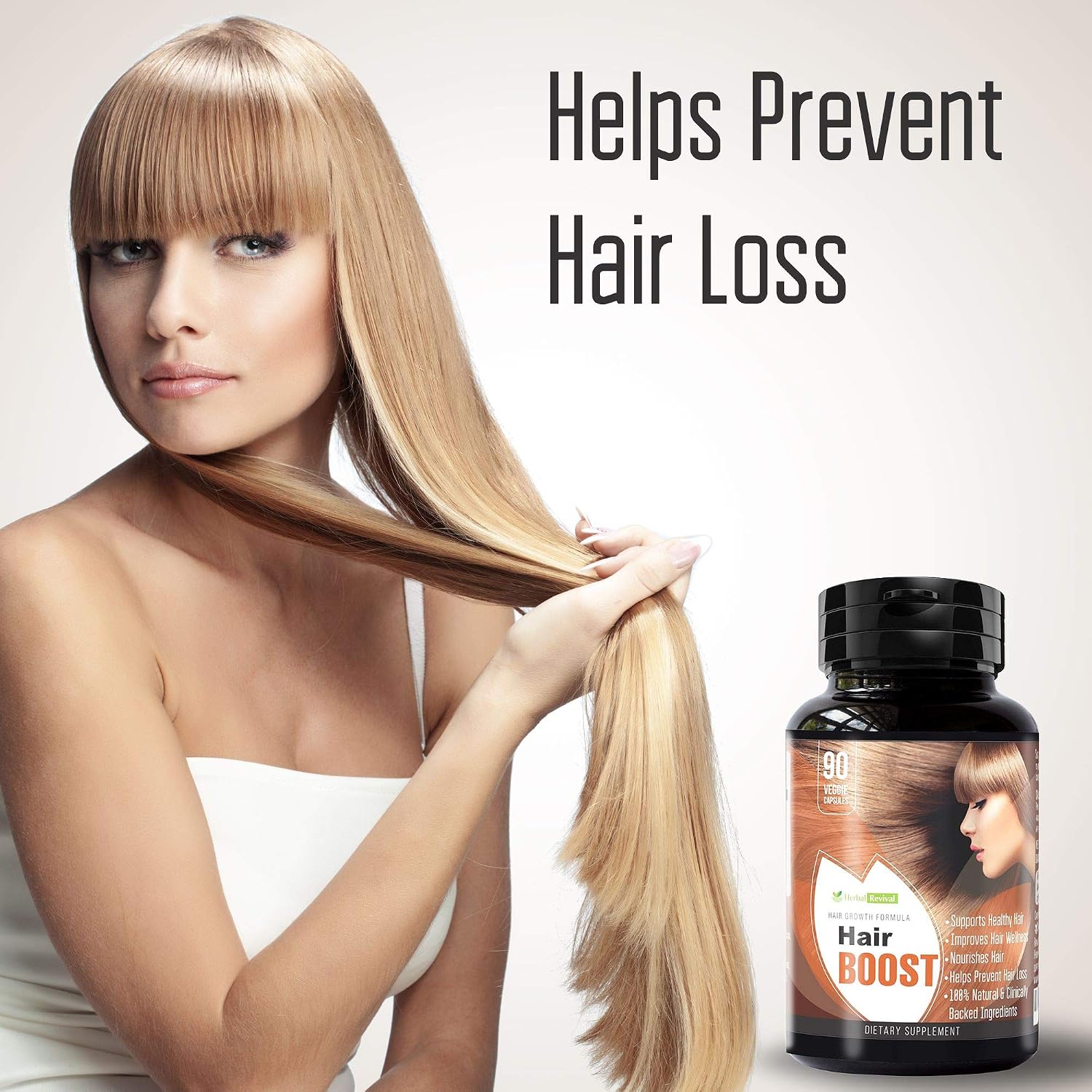 Amazon Com Herbal Revival Organic Hair Growth Vitamins Thicker