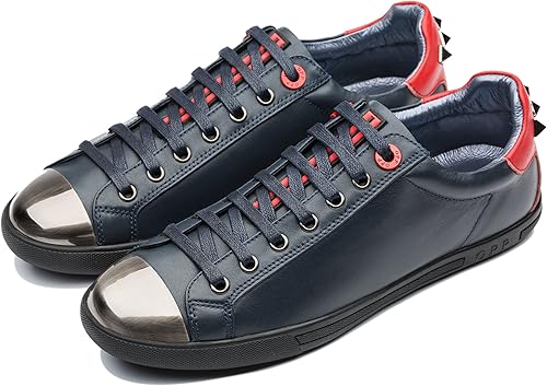 Amazon Opp メンズシューズ 新ファッション スニーカー 本革 レースアップ フラット 防水 カジュアル ゴムソール 滑り止め スニーカー Amazon Opp メンズシューズ 新ファッション スニーカー 本革 レースアップ フラット 防水 カジュアル ゴムソール 滑り止め スニーカー