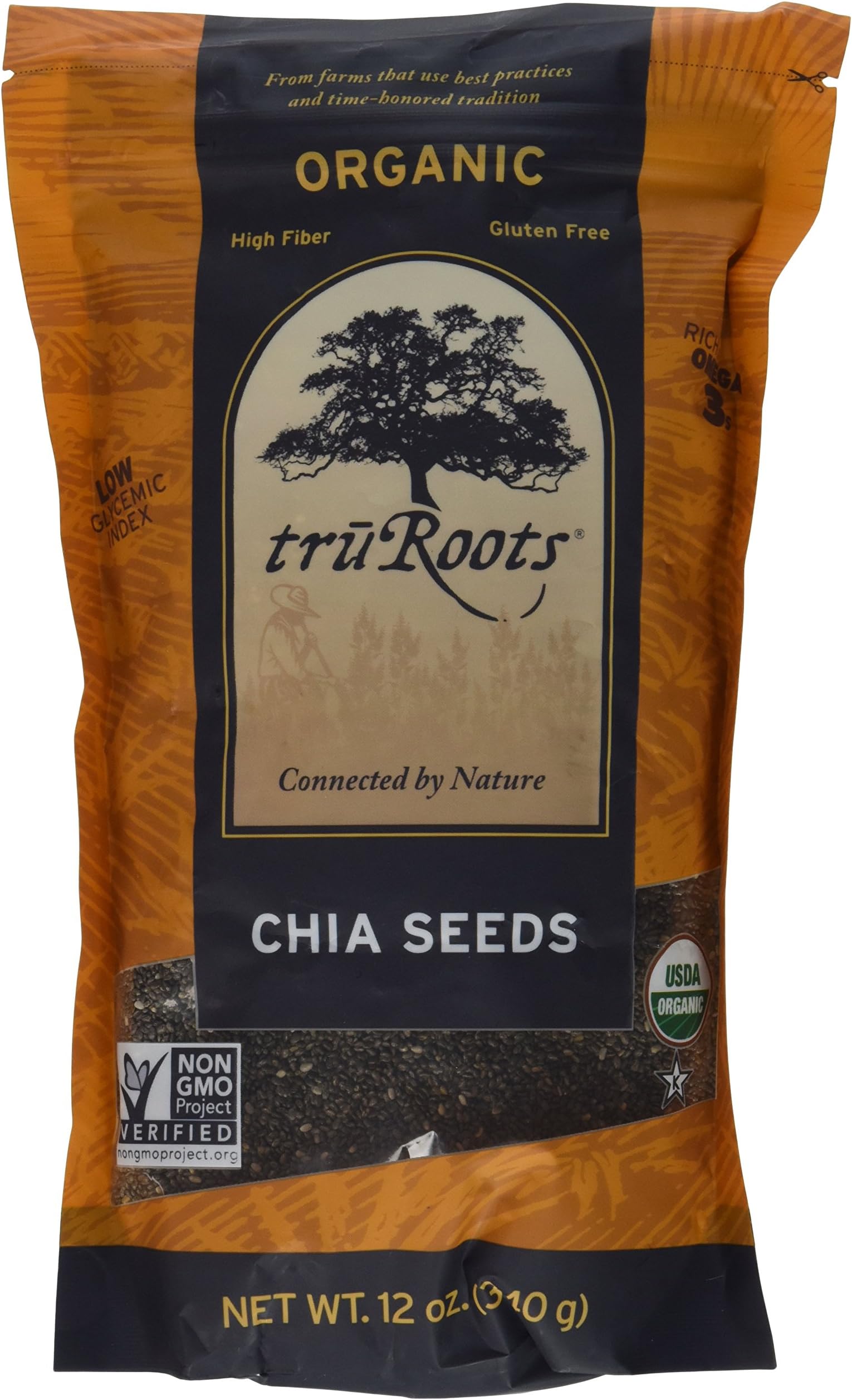 Truroots Organic Chia Seeds, 12 oz
