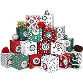 Kesoto Advent Calendar Boxes 2025 with 1-24 Count Down Stickers Christmas Treat Boxes Make Your Own Christmas to Fill DIY Adv