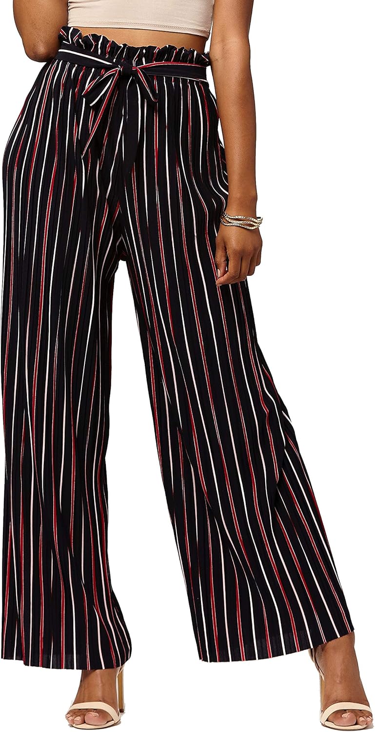 Premium Stretch Palazzo Pants for Women - High Waisted Micro Pleated - Regular and Plus Sizes at  Women’s Clothing store
