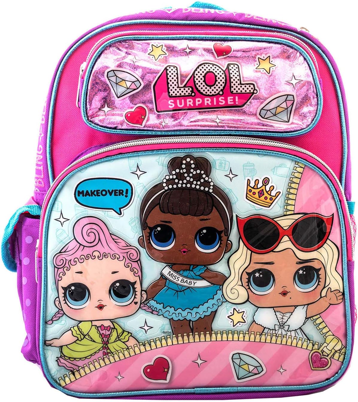 Girls Backpack Book Bag Travel Bag Makeover Series For L.O.L Surprise Kids