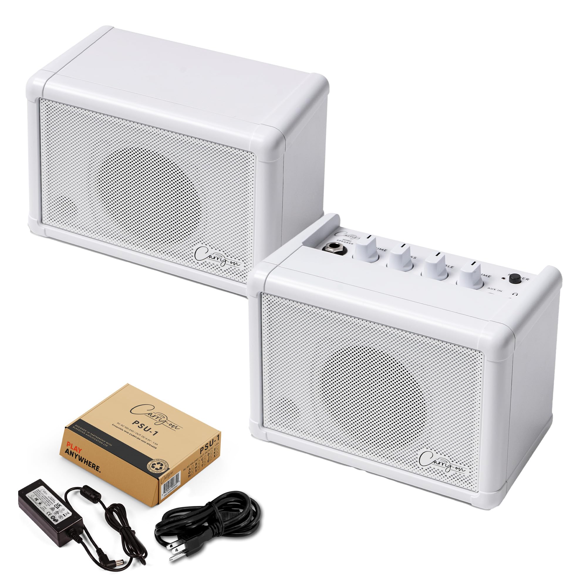 Carry-on Mini Speaker Compact Stereo 6 Watt Mini Portable Combo Amplifier Bundle For Guitar Bass Keys Electronic Drums & Vocals