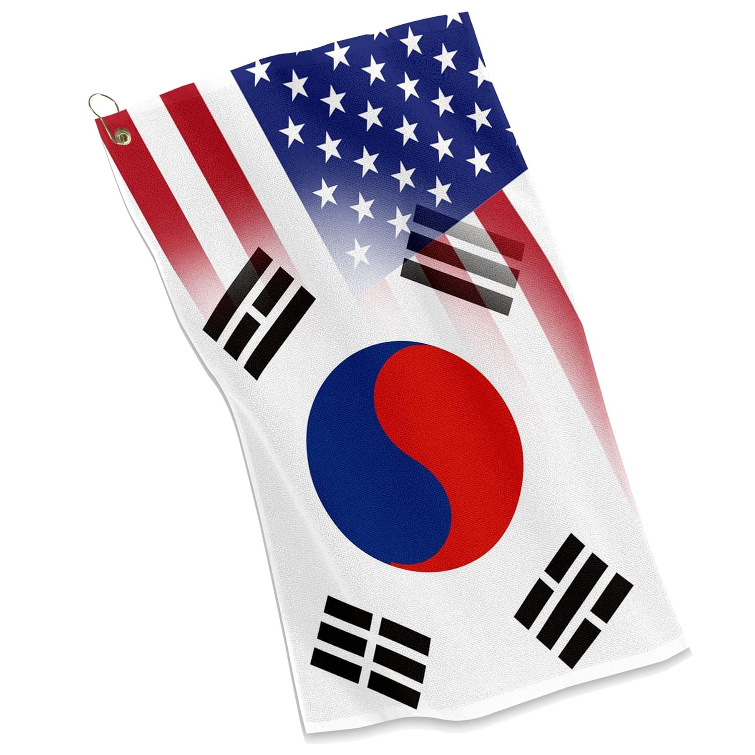 B00isq319u 韓国 共和国の アメリカの国旗 ゴルフ スポーツタオル 韓国 クリーナーリペア用品 在庫処分大特価