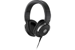 YAMAHA HPH-MT8 Studio Headphones - Foldable high-end Headphones with 3 m Cable (Smooth) and 1.2 m Coiled Cable with 6.3 mm Standard Stereo Adapter Plug, in Black