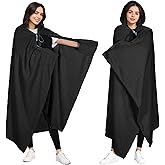 Catalonia Hooded Wearable Blanket Poncho for Adults, Lightweight Fleece Cape with Hand Pockets, Cozy Plush Wrap, Gifts Ideas