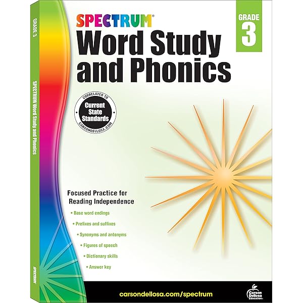 BEST Phonics 3 4 5 テキスト ワークブック 6冊セット Spectrum 6th Grade Word Study and Phonics Workbook, Ages 11 to 12