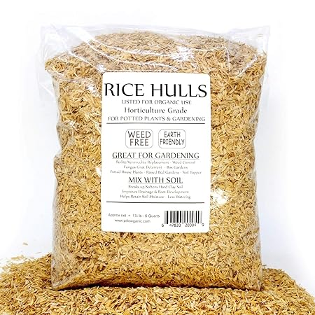 Green Paradise Parboiled Rice Hulls (husk) Best Horticuture Grade Rice Husk for Ideal Soilmix potting mix for all kind of plants, bonsai,succulents and seeds germination (pack of 5 litre)