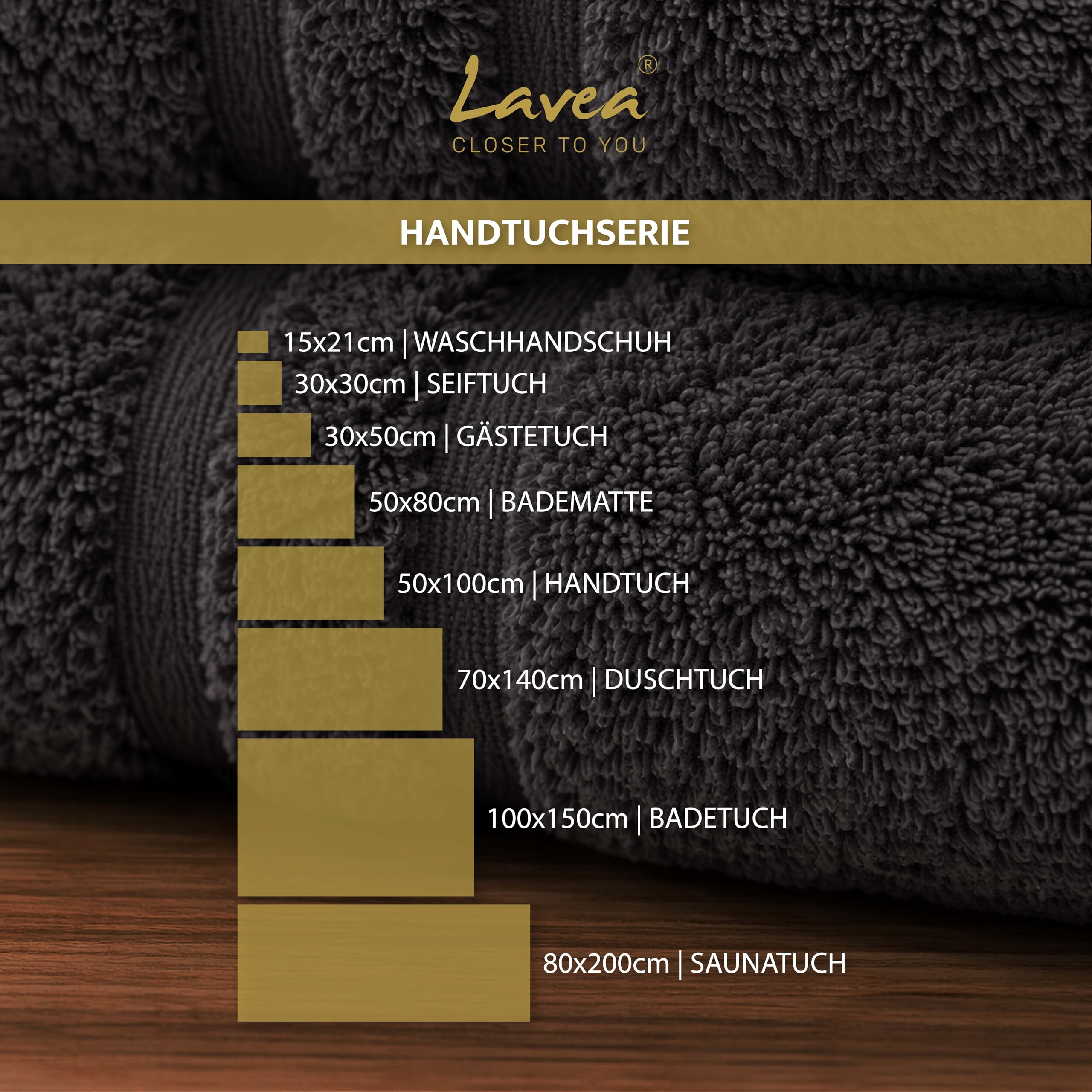 Lavea® 4er Set Handtücher 50x100 cm, Elena Frottiererie, 100% Baumwolle, Frottier Badetuch, saugstark und weich, Sporthandtuch, 60°C waschbar, trocknergeeignet, Handtuch Set, Frottee, Creme 8