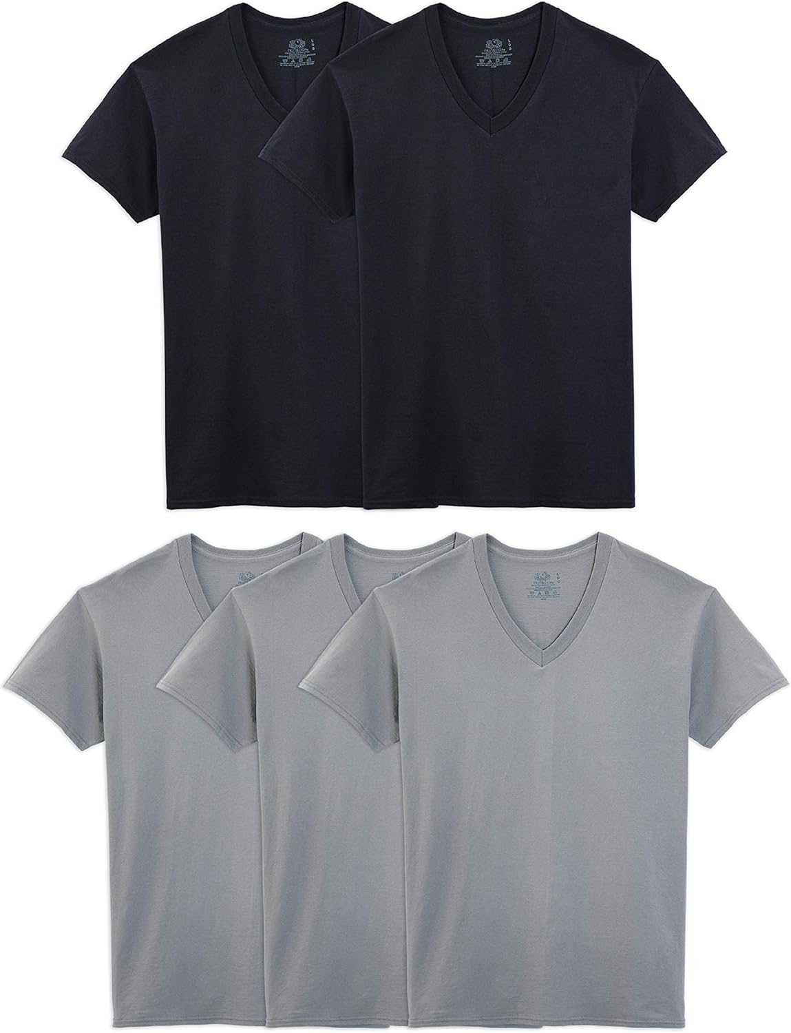Fruit of the Loom Men's Stay Tucked V-Neck T-Shirt at  Men’s Clothing store