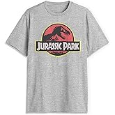 Jurassic Park Men's Classic Movie Logo T-Shirt, Mens T-Shirts Graphic