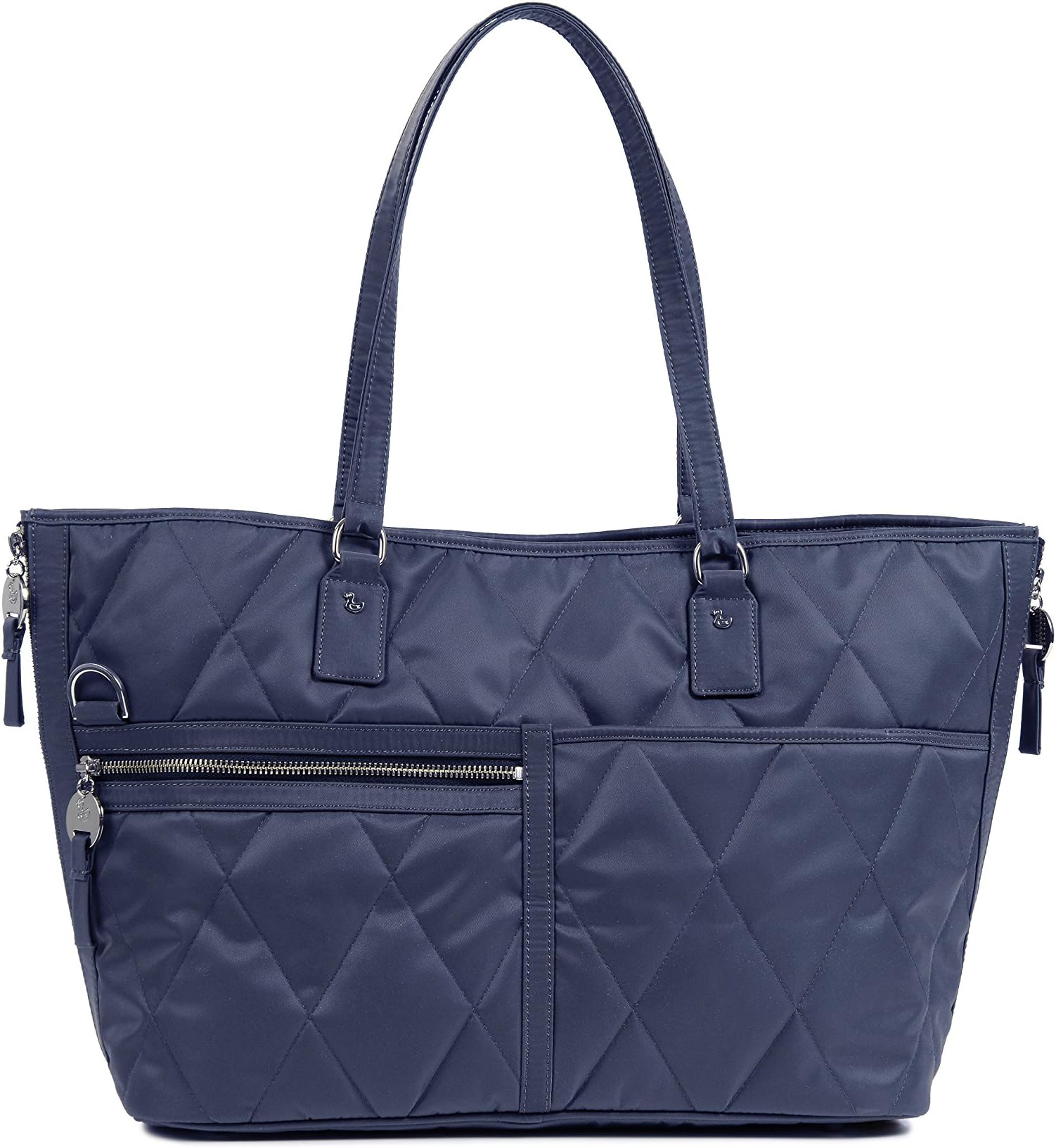 Danzo diaper bags Lexington, Light Navy with Neon Green Interior