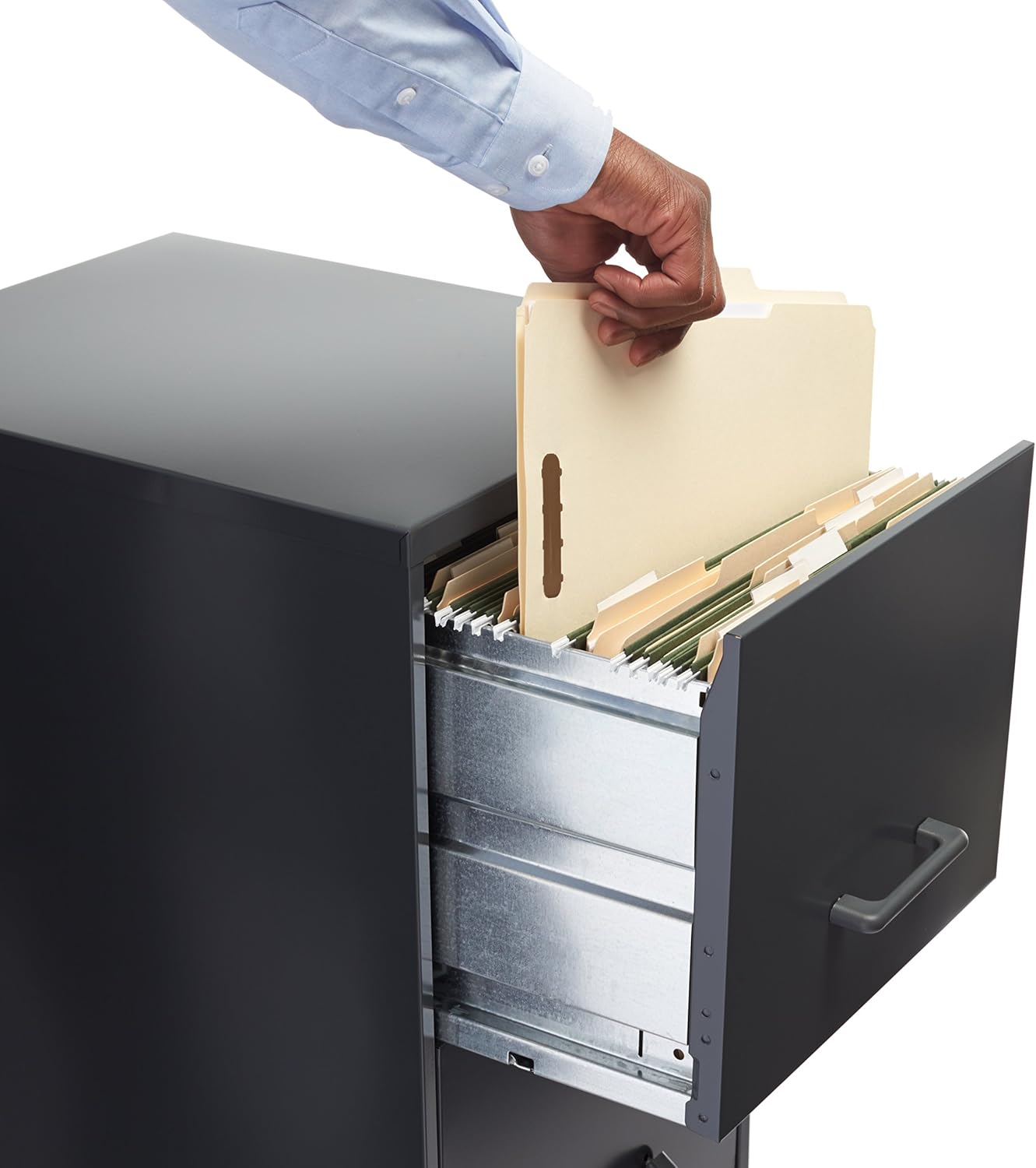 Basics Manila File Folders with Fasteners - Letter Size, 50-Pack : Office Products