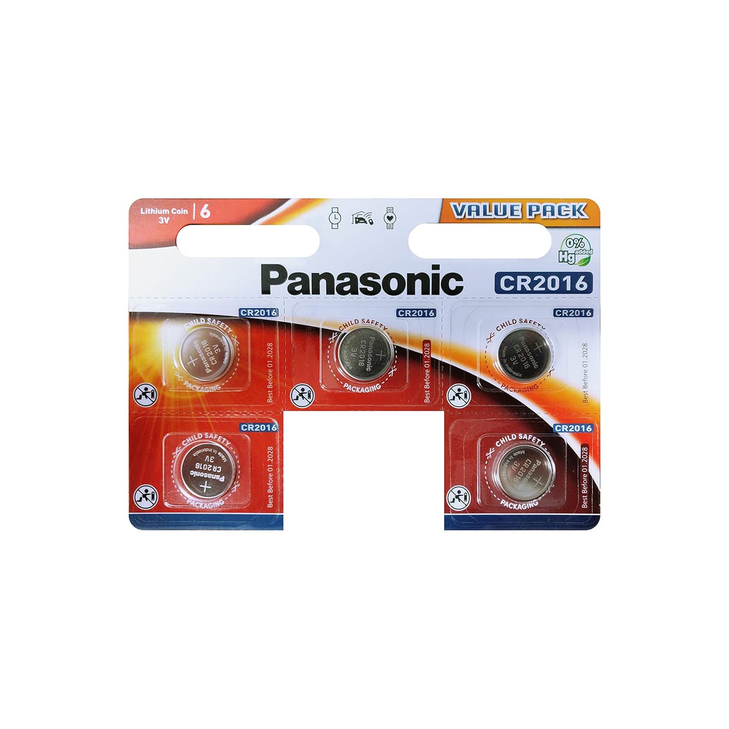 Multi Pack 5 x Panasonic CR2016 3v Lithium batteries Amazon.co.uk