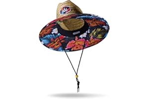 HEMLOCK HAT CO. Straw Hat for Men & Women | Lifeguard Hat, Beach Hat & Sun Hat | UPF 50+ Wide Brim for Sun Protection | One Size | Hemlock