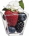 Zappy Elegant Square Mini Cube 2oz Clear Tasting Sample Shot Glasses 40 Ct Dessert Cups