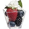 Zappy Elegant Square Mini Cube 2oz Clear Tasting Sample Shot Glasses 40 Ct Dessert Cups