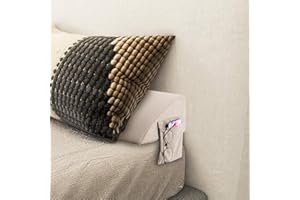 Vhaso Bed Wedge Pillow for Headboard, Bed Mattress Gap Filler (0-8"), King Size (39"x10"x6") Memory Foam Sleeping Reading Triangle Bolster Pillow (Beige)