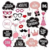 Birthday Photo Booth Props Kit - Happy Birthday