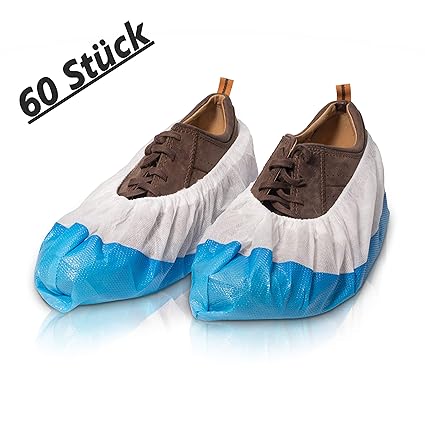 KSKM Premium Schuhüberzug - 60x Überziehschuhe - Extrem Reißfest - zur Erhaltung & Sauberkeit der Schuhe - Wasserfest und Rut