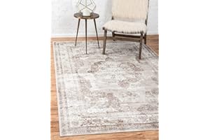 Unique Loom Sofia Collection Area Rug - Salle Garnier (6' 1" x 9' Rectangle, Beige/ Ivory)