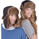 Tough Headwear Russian Trapper Hat &ndash; Water-Resistant Ushanka for Men &amp; Women with Chin Strap &amp; Ear Flaps