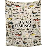 Fishing Blanket - Fisherman Fish Lover Gifts - Fishes Hunter Gift for Men Women - Ultra Soft & Comfy Fish Throw for Picnic, Camping, Outdoor - 40"x50"-Kids/Throw Size