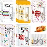 Sacubee 15 Pack Teacher Employee Appreciation Gift Bulk Lip Balm Employee Staff Appreciation Teacher Staff Team Thank You Gift Bulk Honey Flavor Balm Inspirational Party Favors for Women Men (Cute)