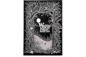 CON*QUEST Conquest Journals Waiting for the Night Readers Journal, Gothic Inspired, Journaling for Reading, 150 Pages, 6'' x 8.5'', Lay-Flat Binding, 2 Ribbon Bookmarks & 1 Bookish Sticker Sheet, Gothcore Merch