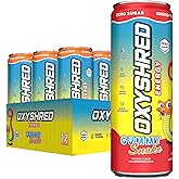 EHP Labs OxyShred Healthy Energy Drink - Zero Sugar Energy Drinks with Amino Acids, Green Tea Extract, Vitamin C & L Carnitine - Zero Carbs, Zero Calories, Clean Caffeine, Gummy Snake (12-Pack)