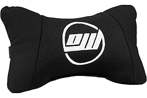 OpenWheeler Lumbar and Neck Pillow for Gaming Chairs, sim Racing cockpits, Flight sim pits (Black, Neck)