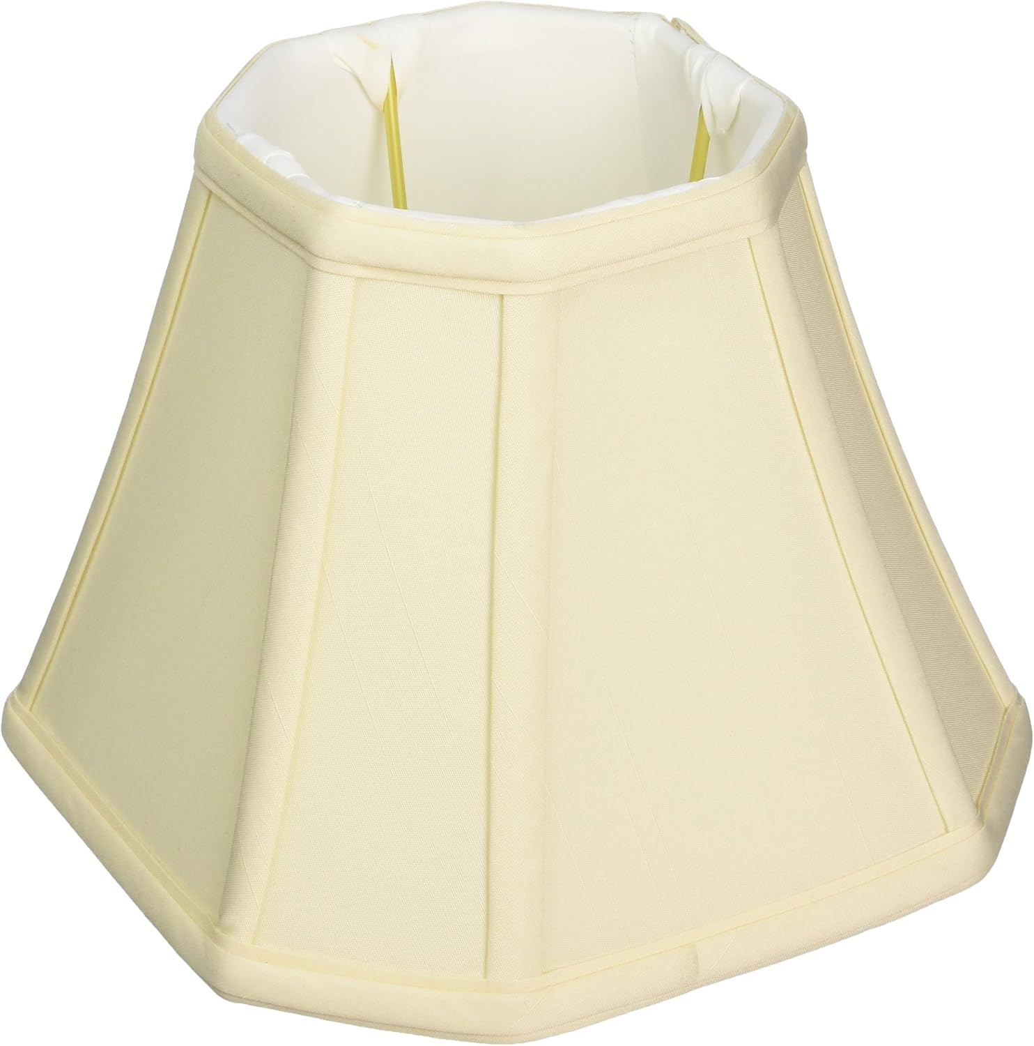 Royal Designs Square Cut Corner Basic Lamp Shade, Eggshell, 4.5 x 8 x 6.5, UNO Table Lamp, 4.5 x 8 x 6.5"