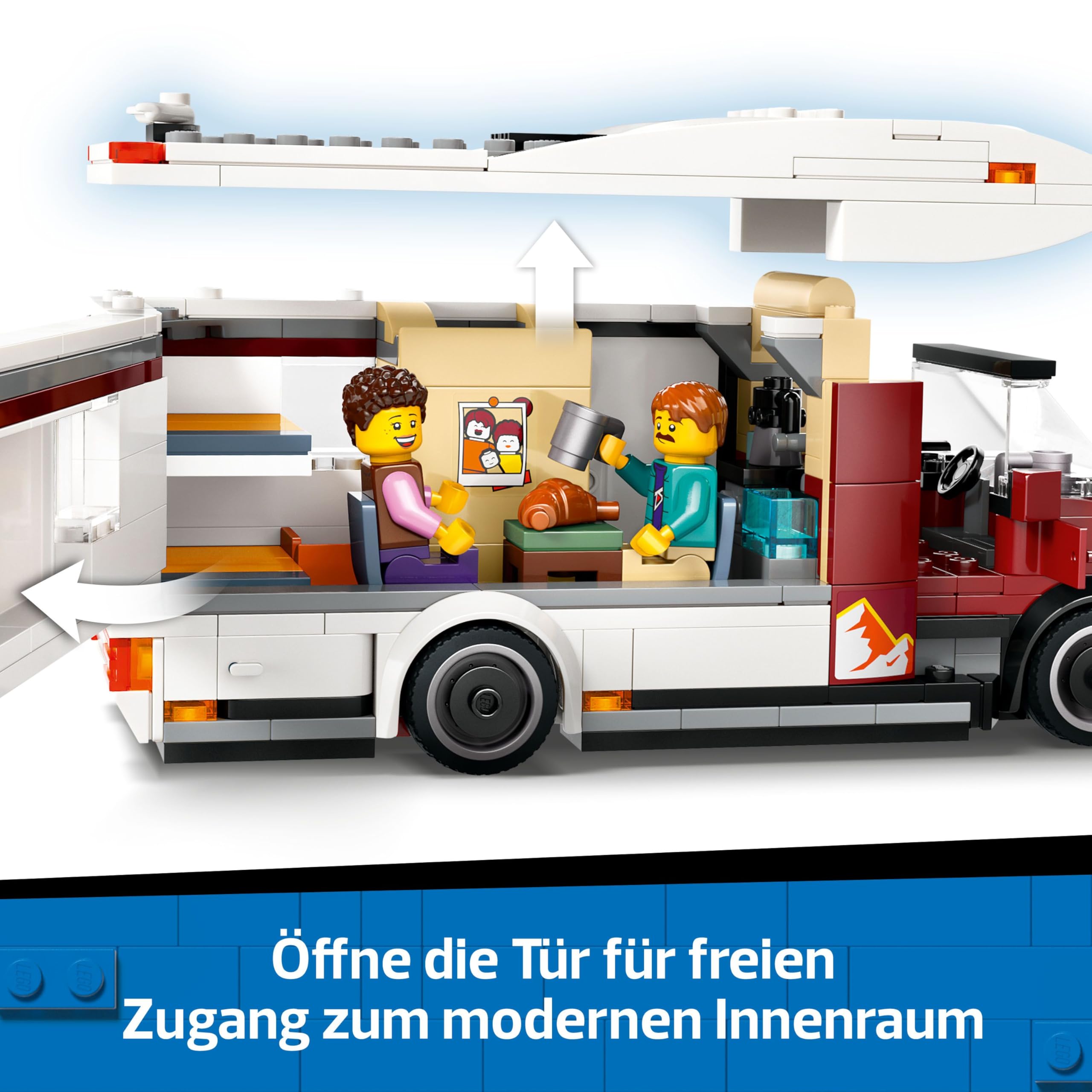 LEGO City Abenteuer-Wohnmobil - Wohnwagen Spielzeug für Jungen und Mädchen ab 6 Jahren - Inkl. 3 Minifiguren und Camping Zubehör - Geschenkidee zum Geburtstag und für die Feiertage 60454 3